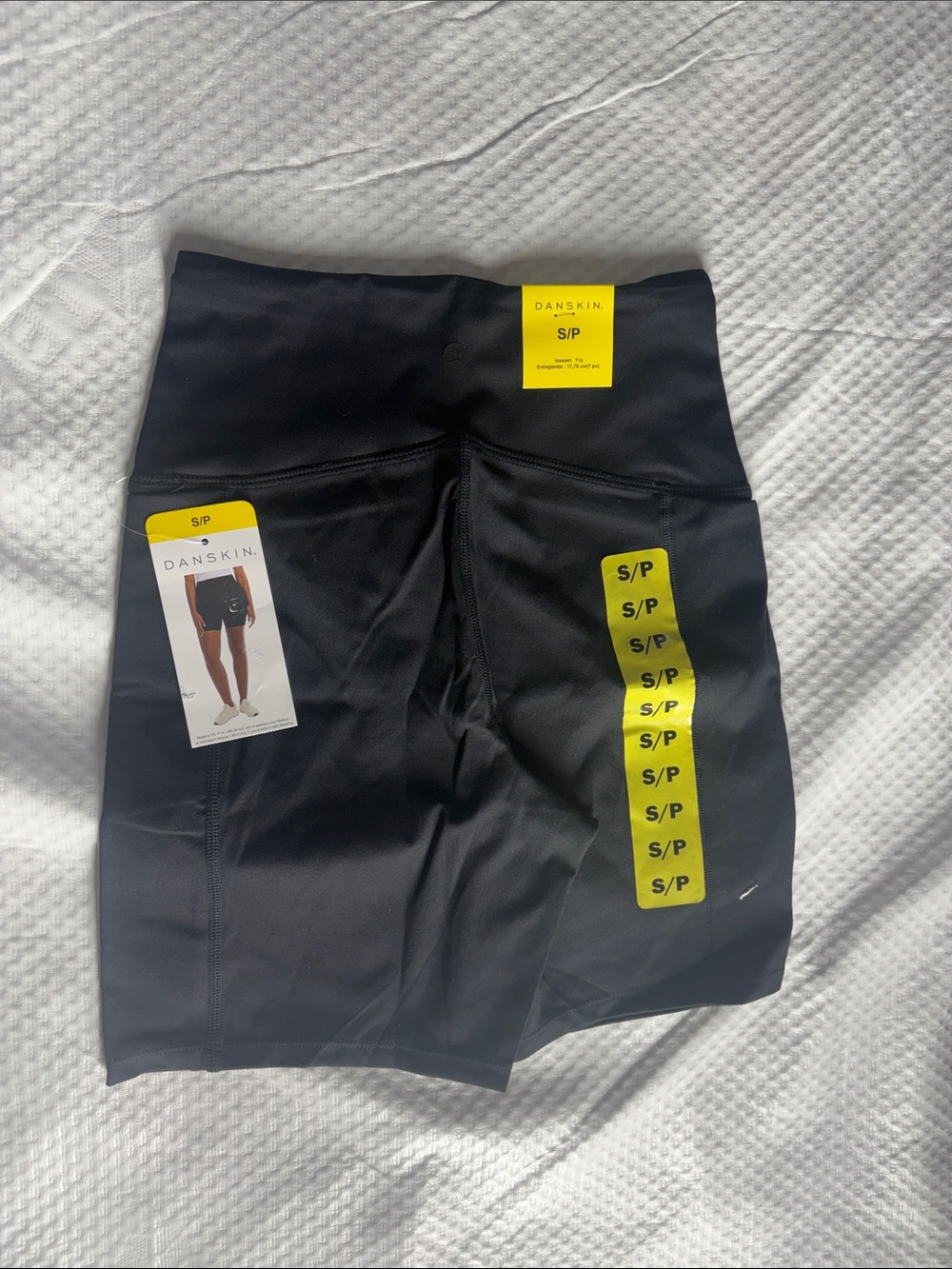 Danskin Black High-Rise Bike Shorts